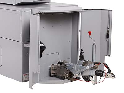 La semiestación cuenta con una barra de tiro retráctil